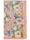 Dolce & Gabbana Schal Mit Blumen-print In Rosa