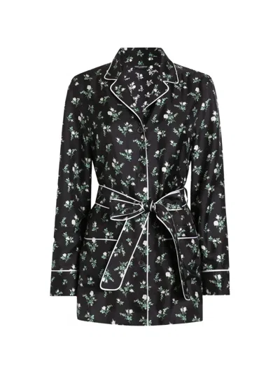 Dolce & Gabbana Floral Print Shirt In Black
