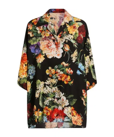 DOLCE & GABBANA FLORAL-PRINT SHIRT