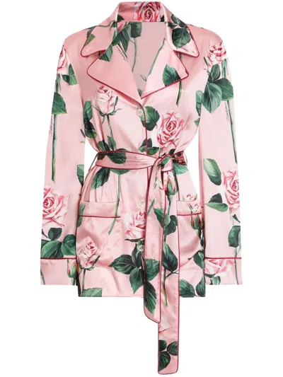 DOLCE & GABBANA FLORAL-PRINT SHIRT