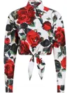 Dolce & Gabbana Hemd Mit Blumen-print In Weiss