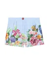 Dolce & Gabbana Floral-print Shorts In Blue
