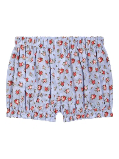 Dolce & Gabbana Babies' Floral-print Shorts In Blue