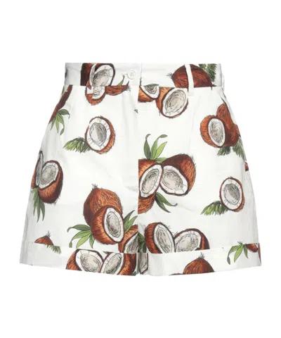 Dolce & Gabbana Floral Print Shorts In White