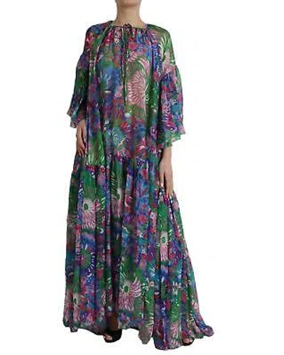 Pre-owned Dolce & Gabbana Floral Print Silk Maxi Dress - Dresses - Multi -size 38