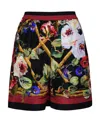 Dolce & Gabbana Floral-print Silk Pajama Shorts In Multicolor