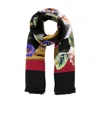 Dolce & Gabbana Floral-print Silk Scarf In Black