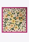 Dolce & Gabbana Floral Print Silk Scarf In Multicolor