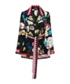Dolce & Gabbana Belted Floral-print Silk-twill Shirt In Multicolor