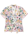 Dolce & Gabbana Floral Shirt Shirt And Blouse In Pink
