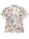 Dolce & Gabbana Floral Shirt Shirt And Blouse In Pink