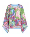 Dolce & Gabbana Floral-print Silk Top In Multicolor