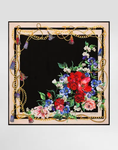 Dolce & Gabbana Silk Floral Print Foulard