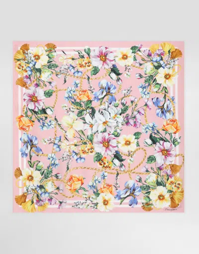 Dolce & Gabbana Floral-print Silk Twill Foulard (90x90)
