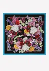 Dolce & Gabbana Floral Print Silk Twill Scarf In Multicolor