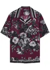 Dolce & Gabbana Bouquet Fiori Short Sleeve Notched Collar Shirt In Multi