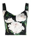 Dolce & Gabbana Floral-print Silk Vest Top In Multi