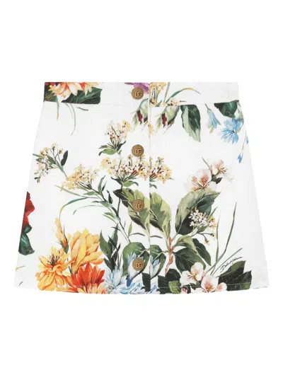 Dolce & Gabbana Kids' Floral-print Skirt