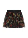 Dolce & Gabbana Floral Print Skirt In Black