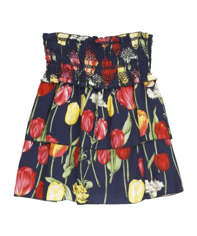 Dolce & Gabbana Floral-print Skirt In Black