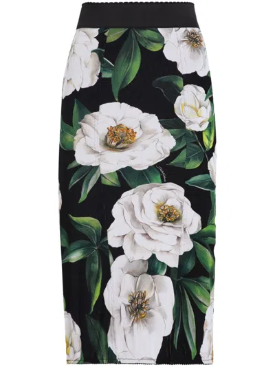 Dolce & Gabbana Floral-print Skirt