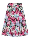 Dolce & Gabbana Floral-print Skirt In Neutrals