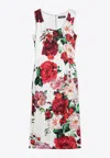 Dolce & Gabbana White Dress With Floral Print
