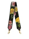 Dolce & Gabbana Riemen Mit Blumen-print In Schwarz