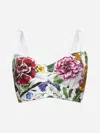 Dolce & Gabbana Corset Bralette Top With Print