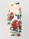 Dolce & Gabbana Floral Print Stretch Viscose Skirt