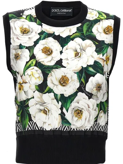 DOLCE & GABBANA FLORAL PRINT SWEATER