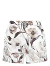 Dolce & Gabbana Floral-print Swim Shorts In Neutrals