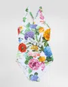Dolce & Gabbana Floral-print Swimsuit In Print