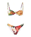 Dolce & Gabbana Floral-print Swimsuit In Multi