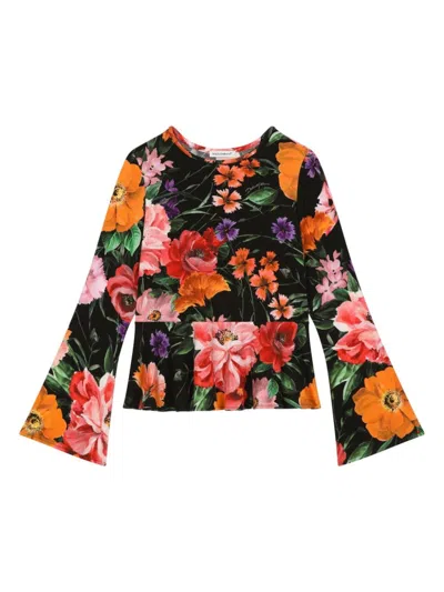 DOLCE & GABBANA FLORAL PRINT T-SHIRT