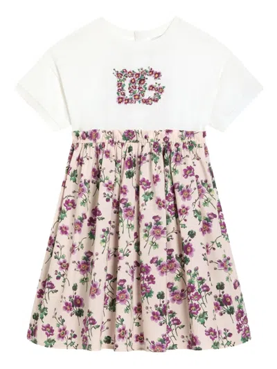 Dolce & Gabbana Floral-print T-shirt Dress In Multi