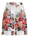 Dolce & Gabbana Floral Print Knee Length Tailored Shorts In Multi