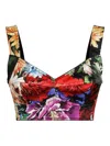 Dolce & Gabbana Flower Bouquet-print Bustier Top