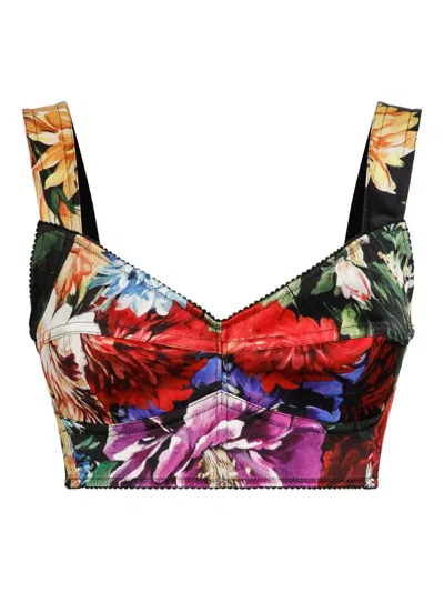 DOLCE & GABBANA FLORAL-PRINT TOP