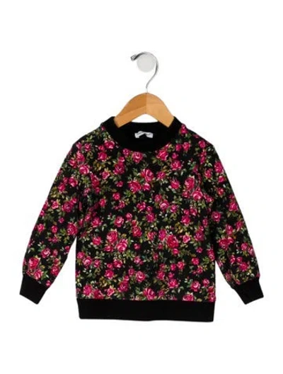 Pre-owned Dolce & Gabbana Babies' Floral Print Top In Black