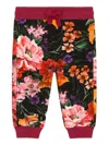 Dolce & Gabbana Floral-print Track Pants In Black