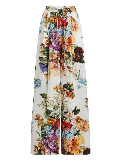 Dolce & Gabbana Floral-print Trousers In Multi