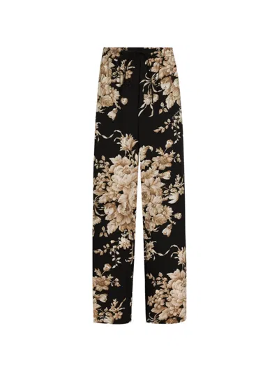 Dolce & Gabbana Floral-print Trousers In Multi