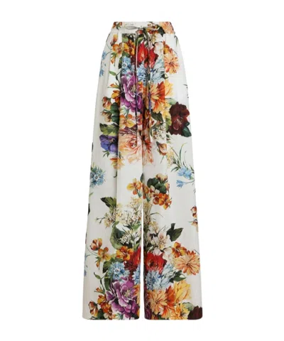 DOLCE & GABBANA FLORAL-PRINT TROUSERS