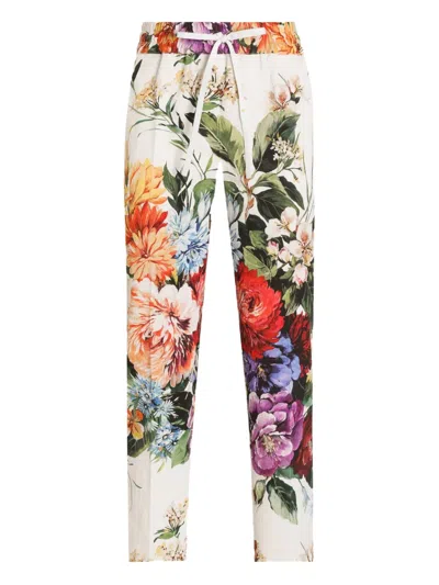Dolce & Gabbana Floral-print Trousers In Multi