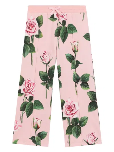 DOLCE & GABBANA FLORAL-PRINT TROUSERS