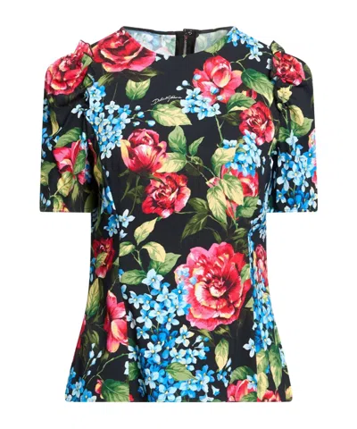 Dolce & Gabbana Floral Print Tshirt In Multi