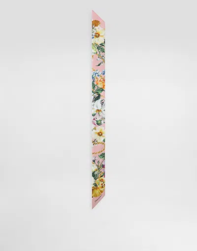 DOLCE & GABBANA FLORAL-PRINT TWILL HEADSCARF (6X100)