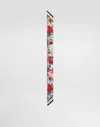 Dolce & Gabbana Floral Print Silk Bandeau In Stampa