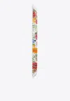 Dolce & Gabbana Polka-dot Print Silk Headscarf In Multicolor